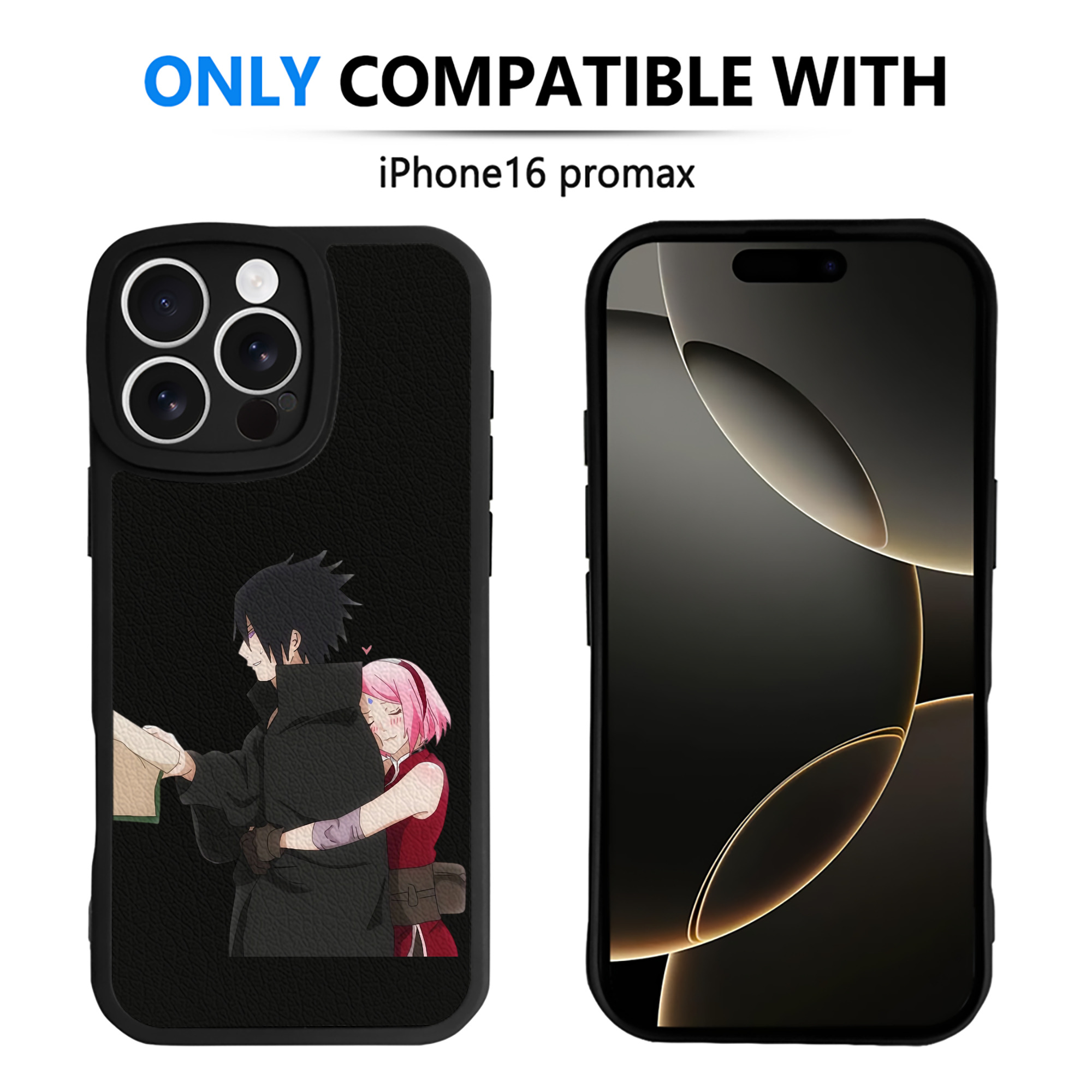 （画像用） NARUTO -ナルト- うちは サスケ Uchiha Sasuke 【iPhone 16シリーズ対応】シリコンスマホケース（レザー調） 材質：シリコン